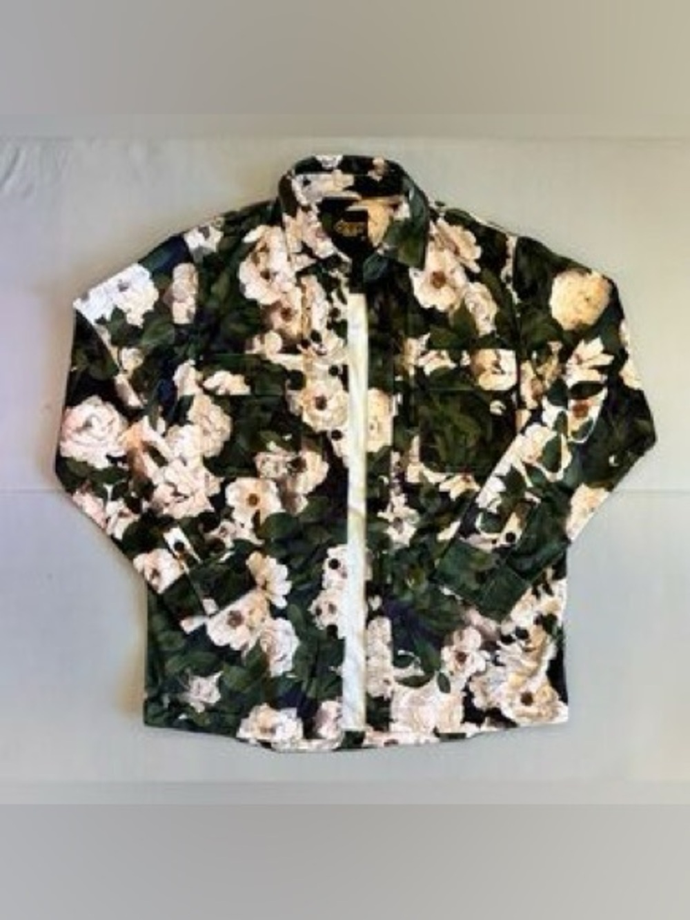Drew House NWT Iceberg Roses Velvet Long Sleeve Shirt - RARE